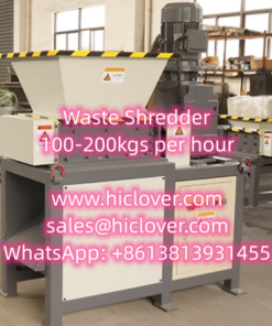 Waste Shredder Double Shaft 100-200 Kgs per hour