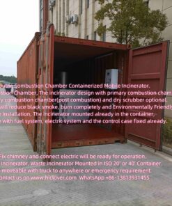 Double Combustion Chamber Containerized Mobile Incinerator